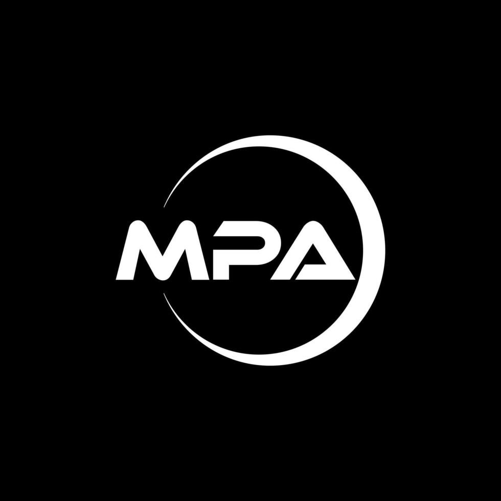 mpa brev logotyp design i illustration. vektor logotyp, kalligrafi mönster för logotyp, affisch, inbjudan, etc.