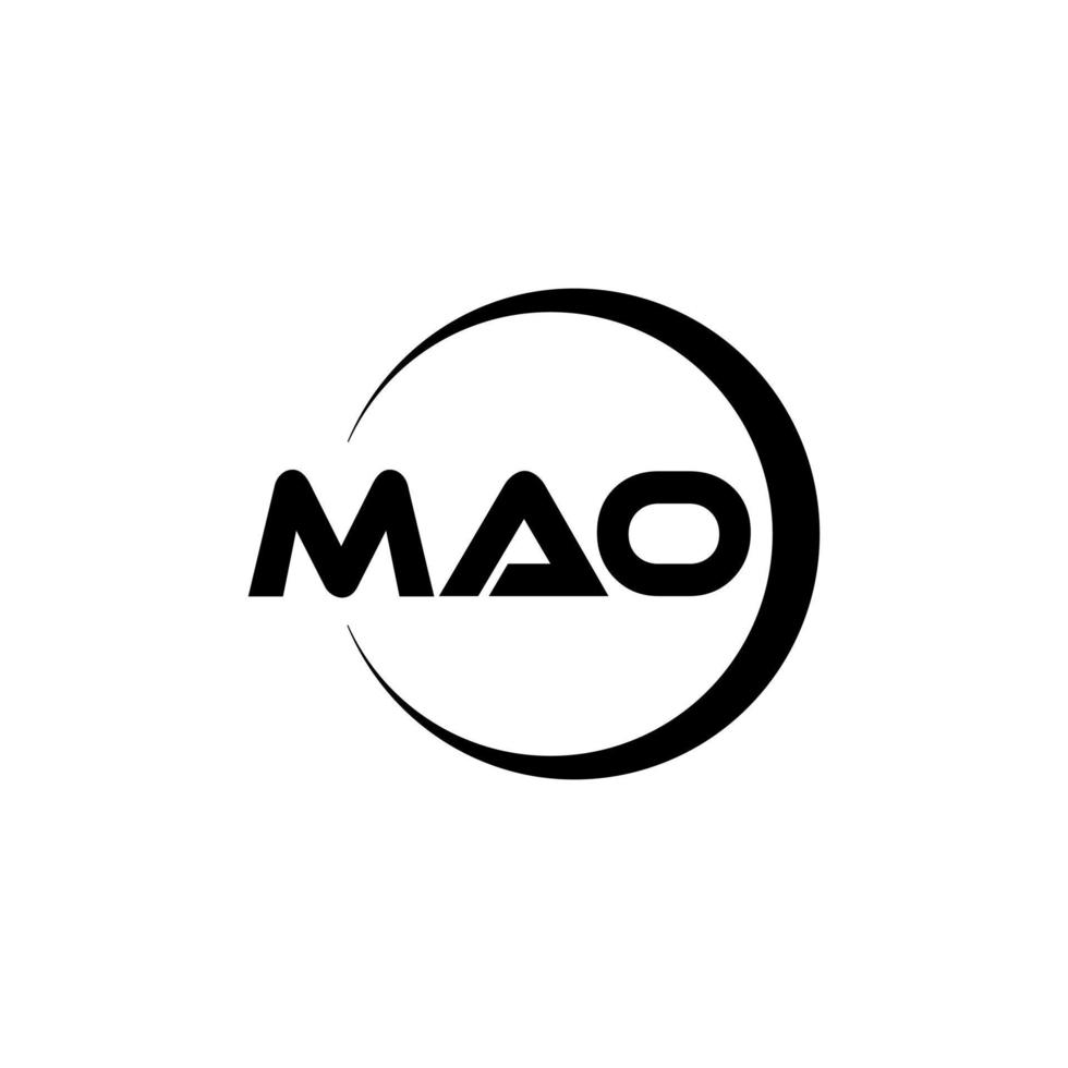 mao brev logotyp design i illustration. vektor logotyp, kalligrafi mönster för logotyp, affisch, inbjudan, etc.