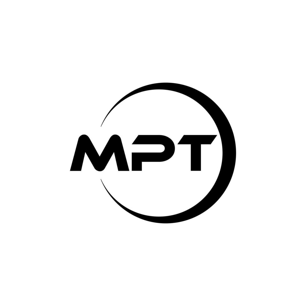 mpt Brief Logo Design im Illustration. Vektor Logo, Kalligraphie Designs zum Logo, Poster, Einladung, usw.