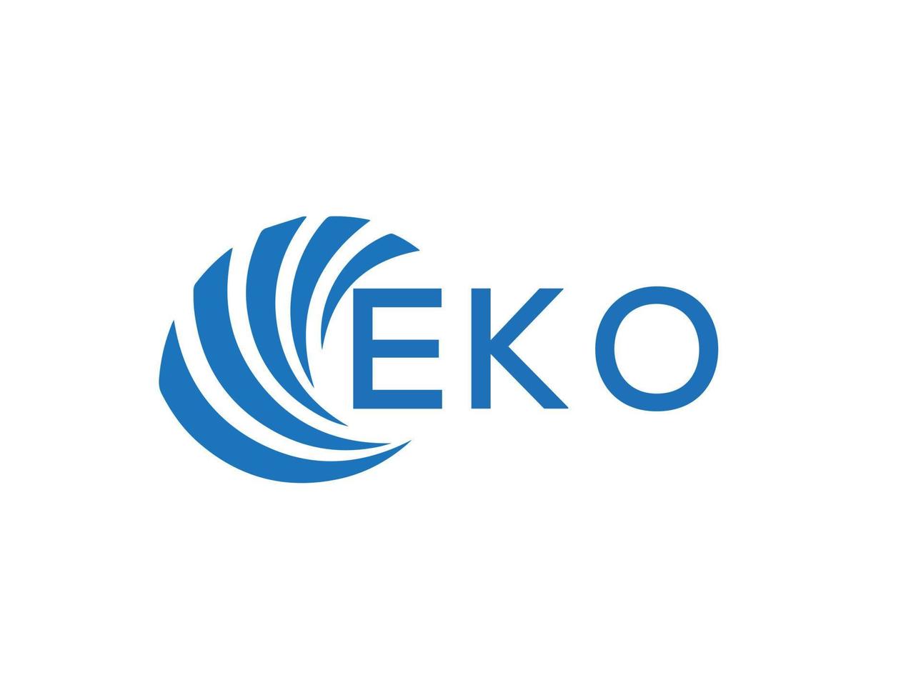 eko Brief Logo Design auf Weiß Hintergrund. eko kreativ Kreis Brief Logo Konzept. eko Brief Design. vektor