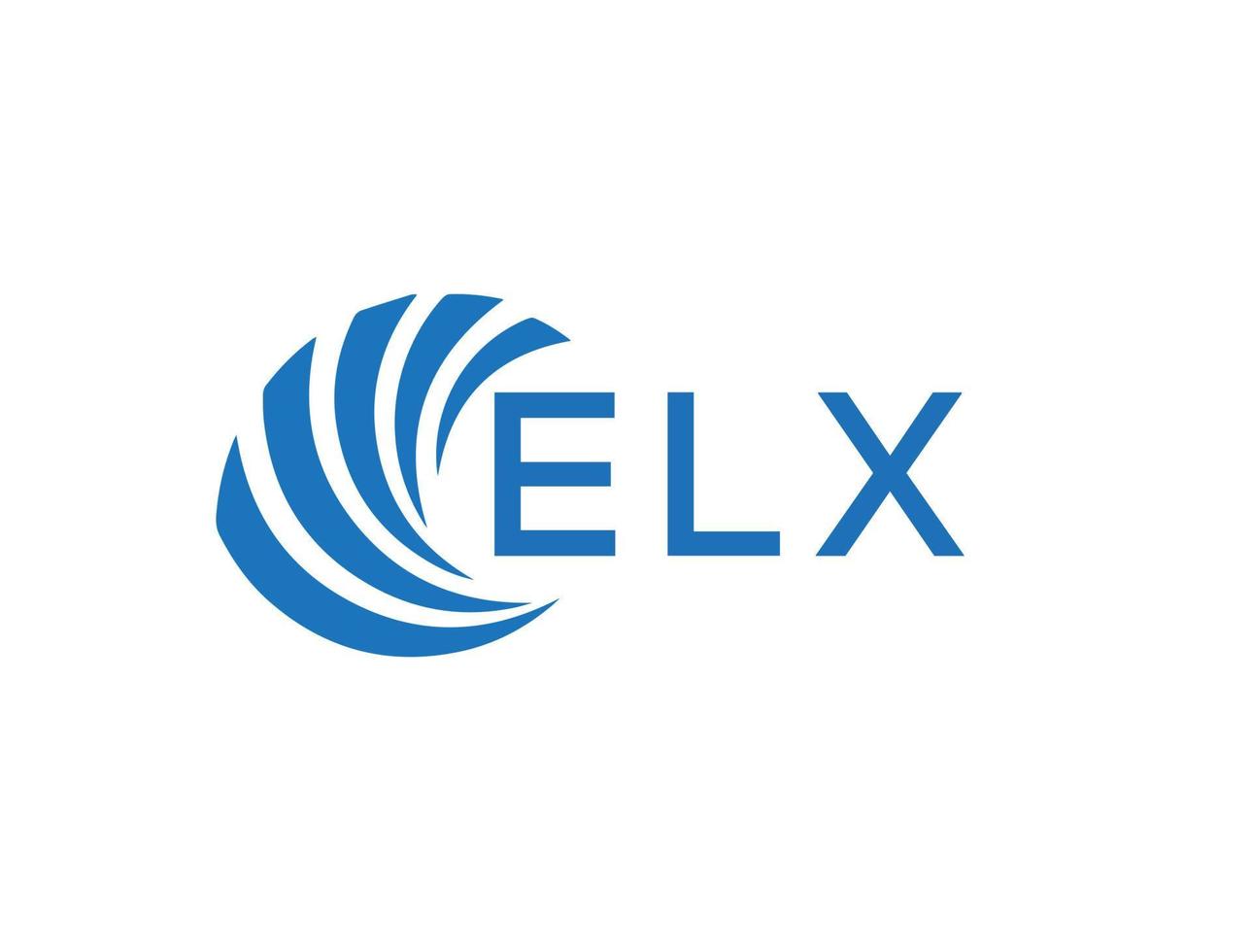 elx brev logotyp design på vit bakgrund. elx kreativ cirkel brev logotyp begrepp. elx brev design. vektor