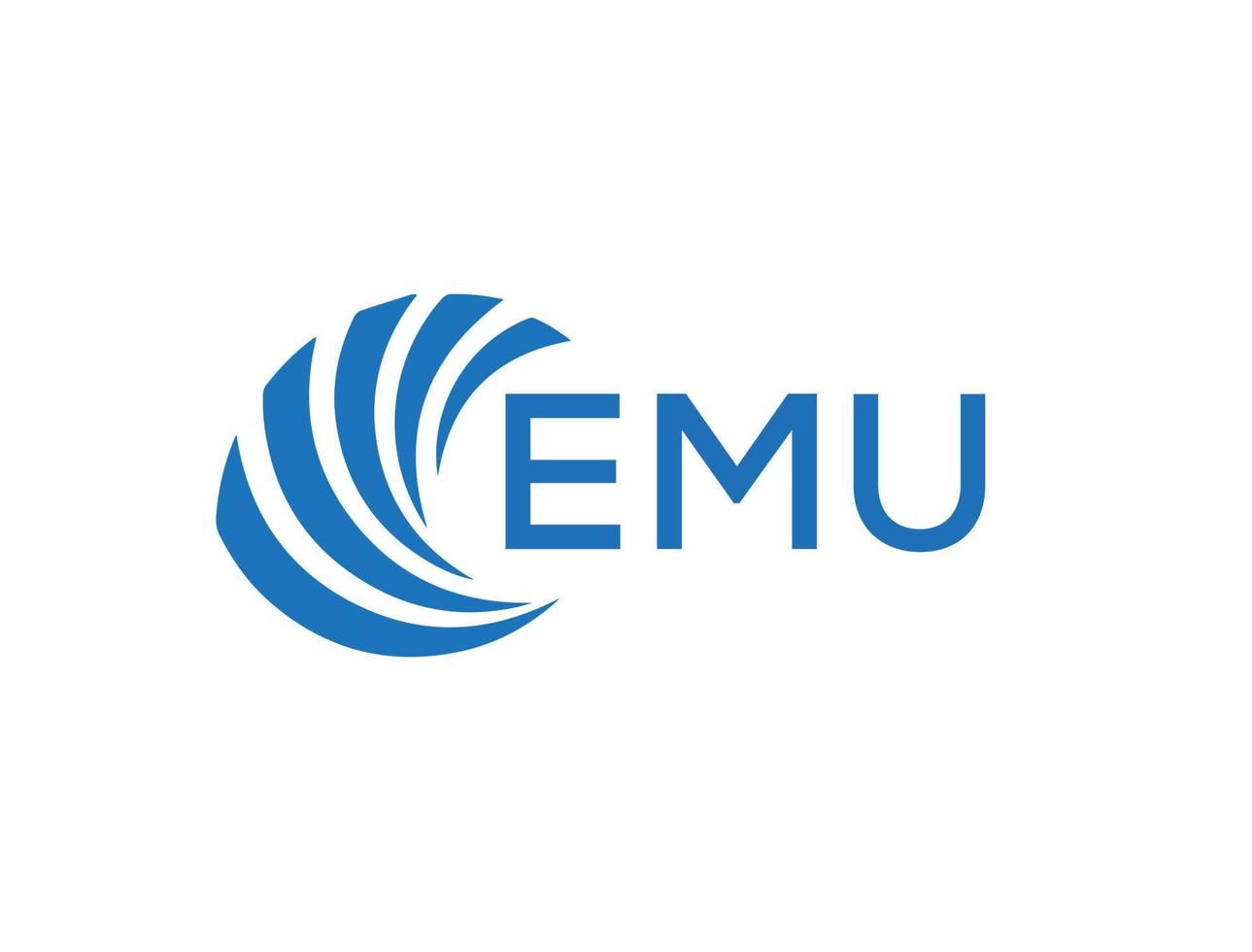 emu brev logotyp design på vit bakgrund. emu kreativ cirkel brev logotyp begrepp. emu brev design. vektor