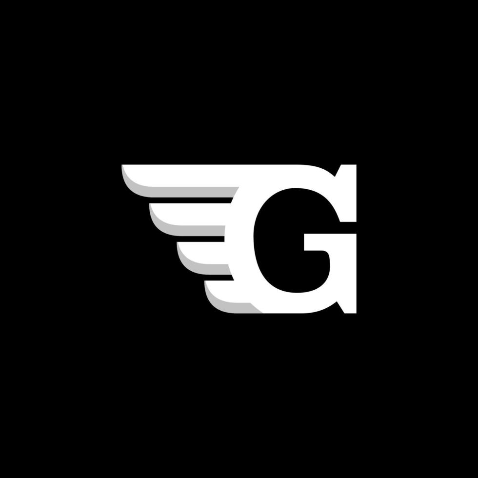 Flügel Brief G Monogramm modern Logo vektor