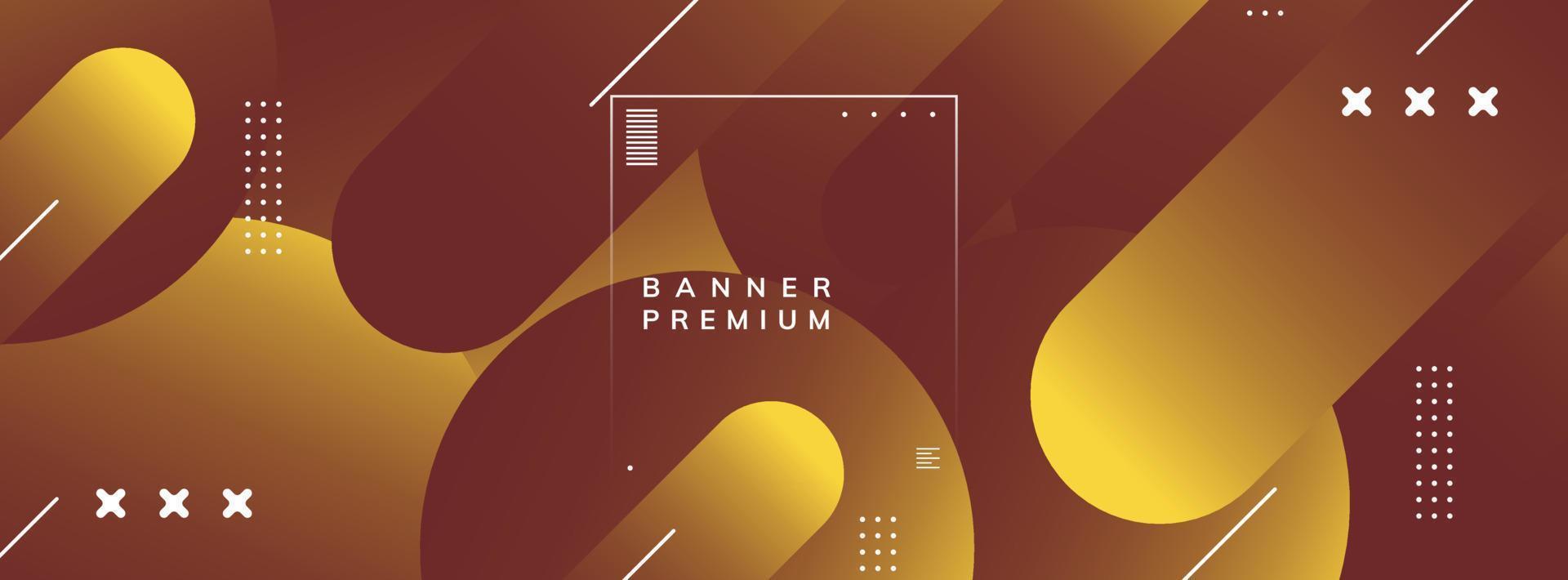 Hintergrund Banner. bunt, Neu Stil braun und Gelb Gradient vektor