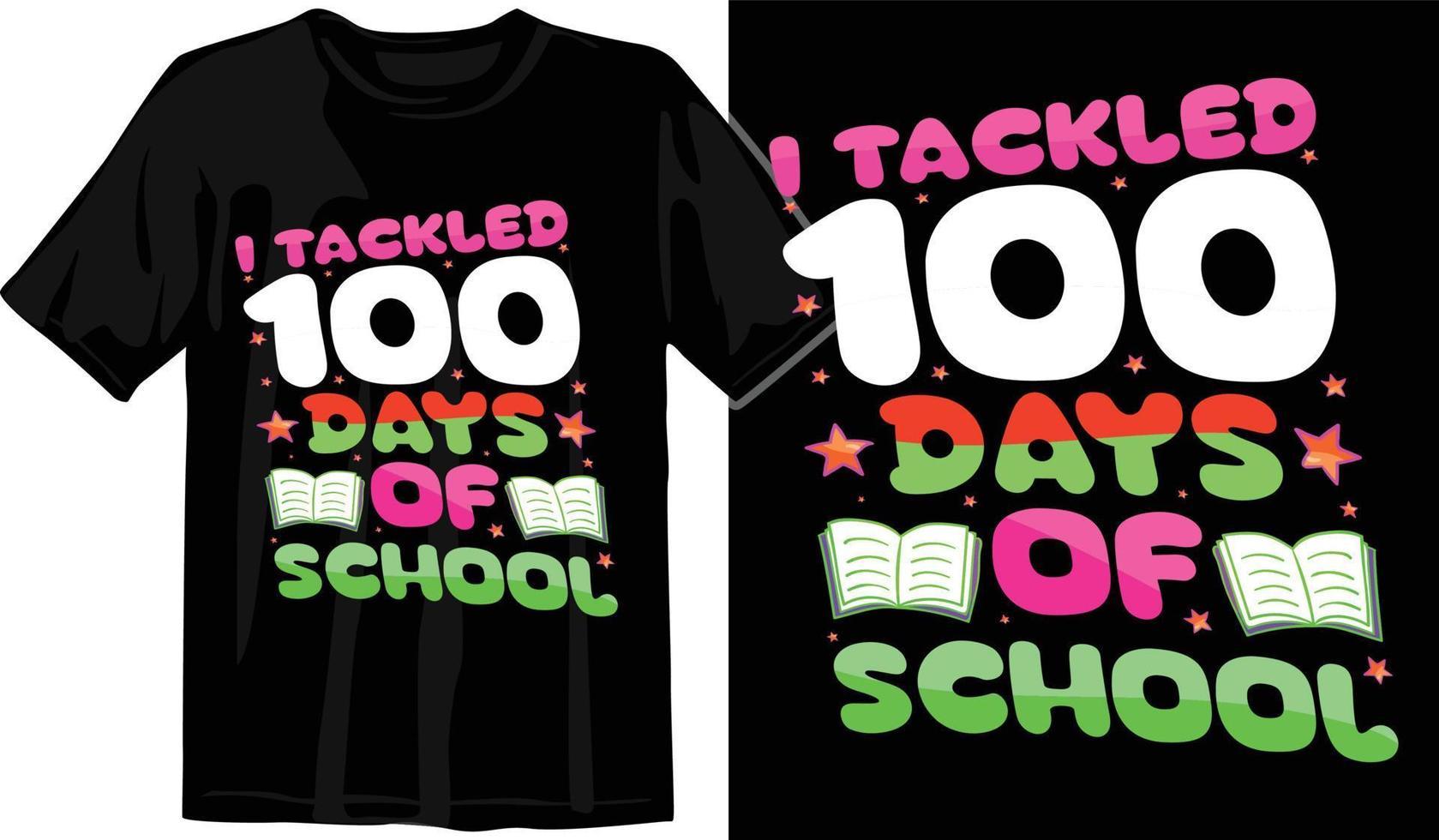 100. Schultage, hundert Tage T-Shirt-Design, 100. Tage Feier-T-Shirt vektor