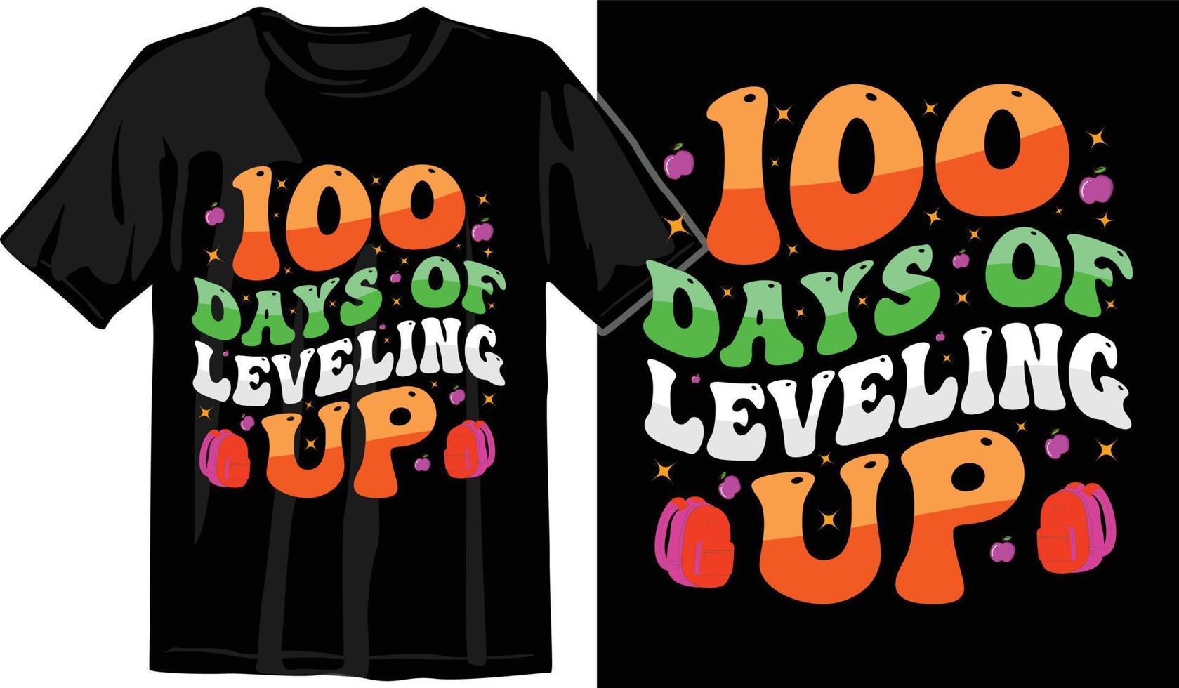 100. Schultage, hundert Tage T-Shirt-Design, 100. Tage Feier-T-Shirt vektor