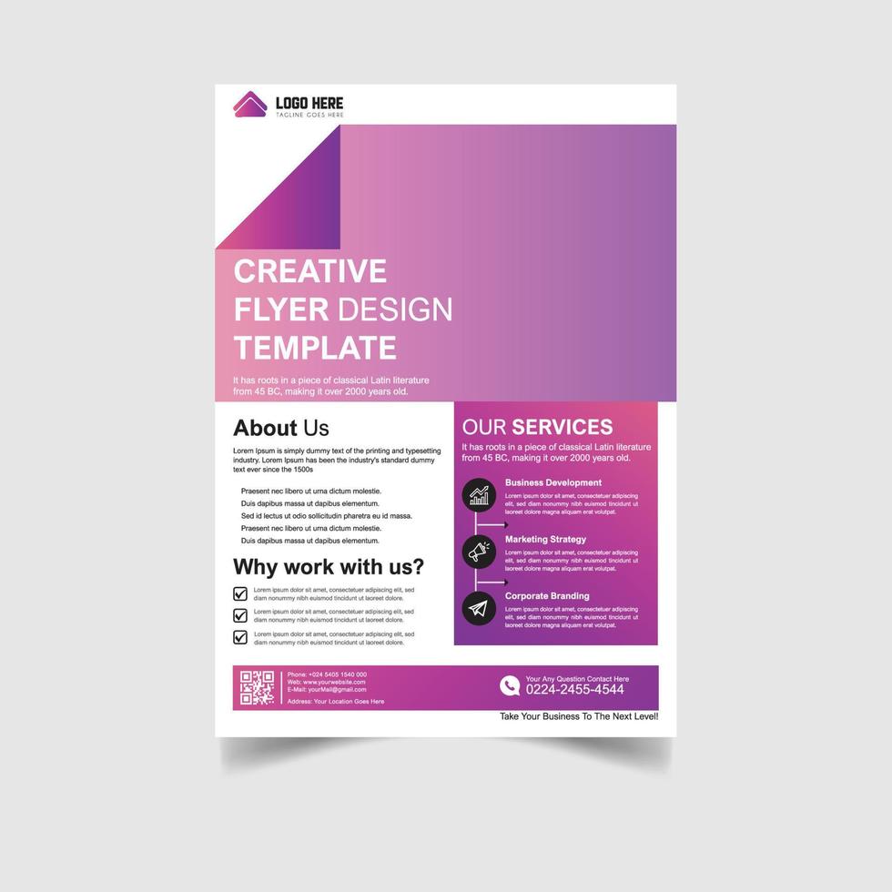 Creative-Marketing-Agentur Corporate Business Company Flyer-Design-Vorlagen vektor