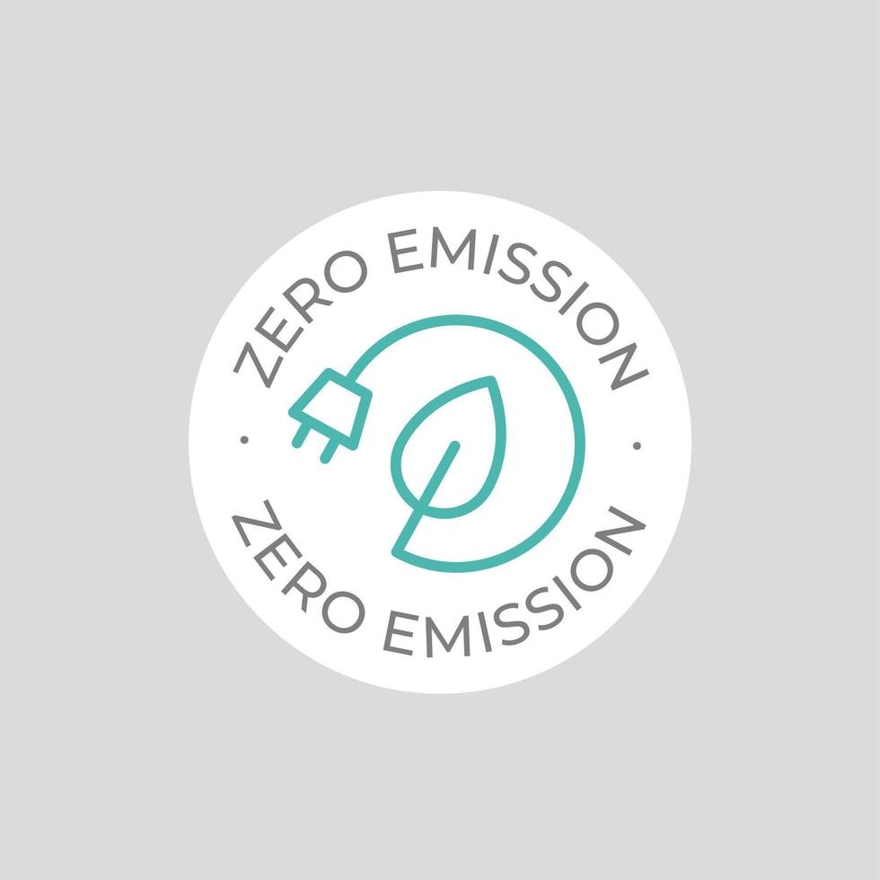 Null Emission Vektor Symbol. einfach Element.