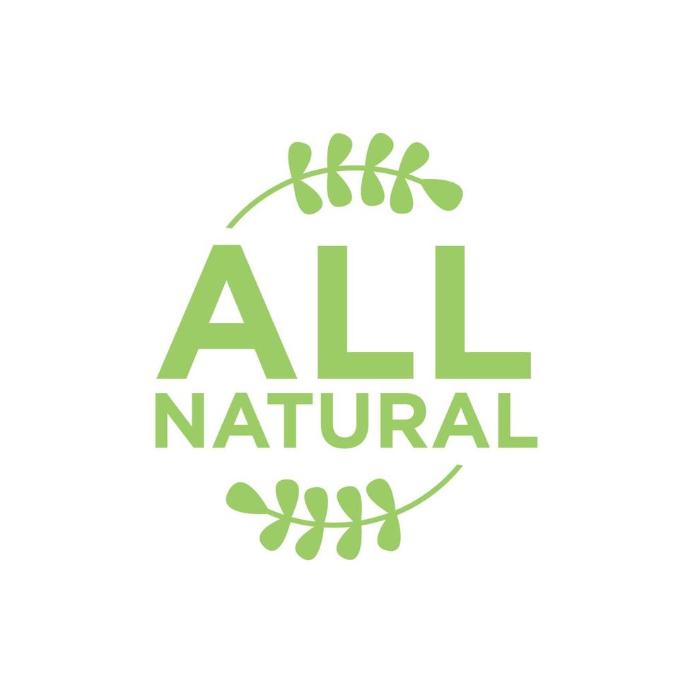 Allt naturlig vektor logotyp design