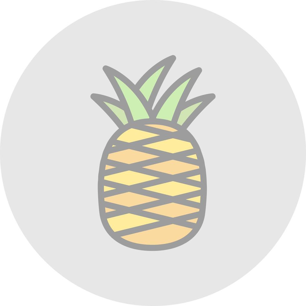 Ananas-Vektor-Icon-Design vektor