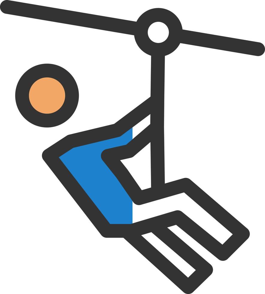 Zipline-Vektor-Icon-Design vektor
