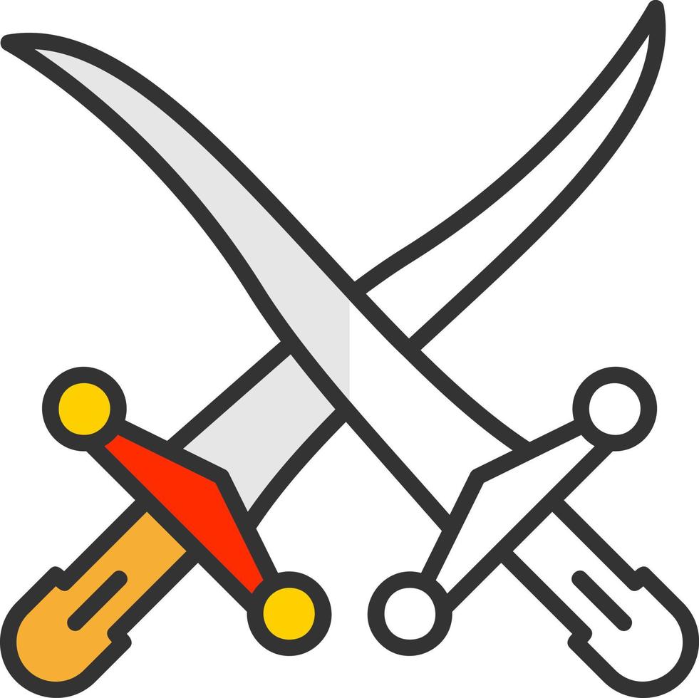 Schwerter-Vektor-Icon-Design vektor