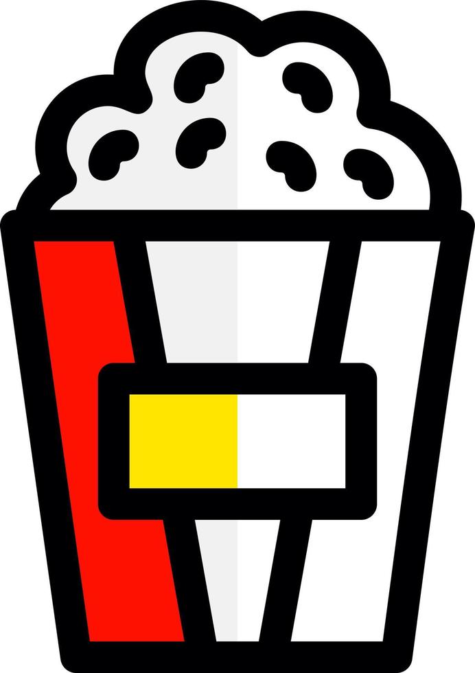 Popcorn-Vektor-Icon-Design vektor