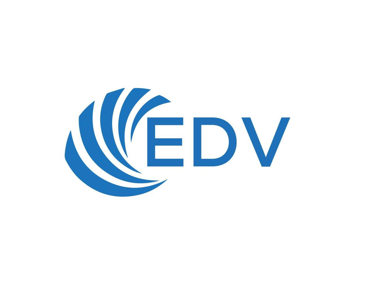 edv brev logotyp design på vit bakgrund. edv kreativ cirkel brev logotyp begrepp. edv brev design. vektor