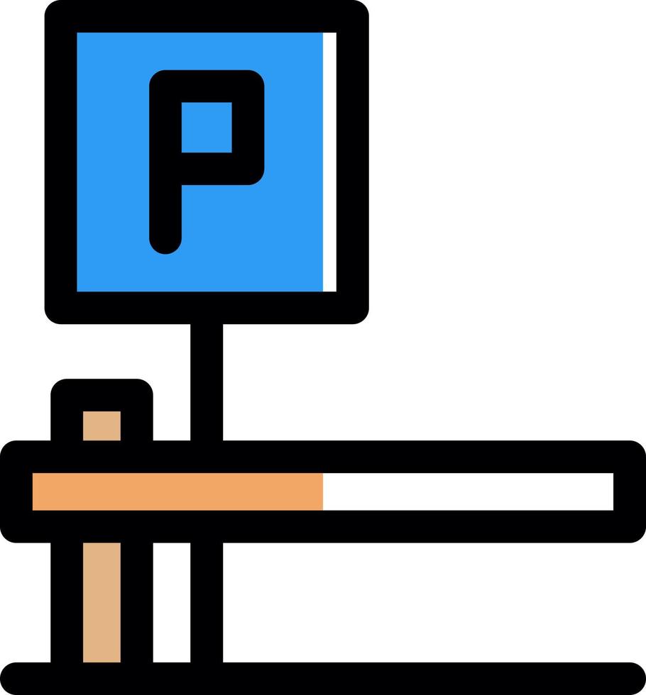 Parkplatz-Vektor-Icon-Design vektor