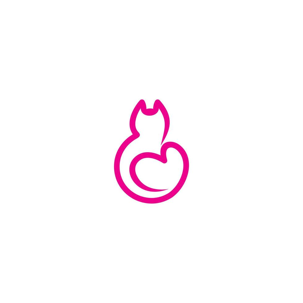 katt, ikon, logotyp, vektor, illustration, silhuett, linje konst, enkel och modern vektor