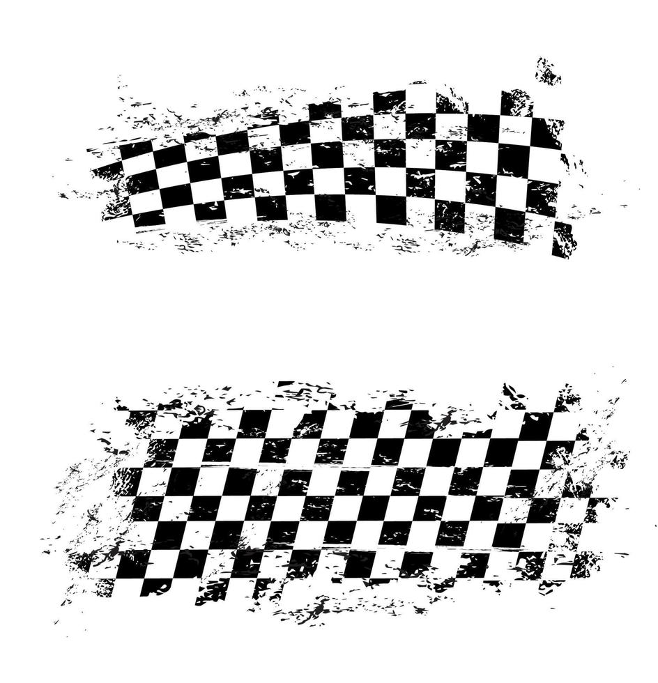 Motorsport Rennen Grunge kariert Flagge Hintergrund vektor