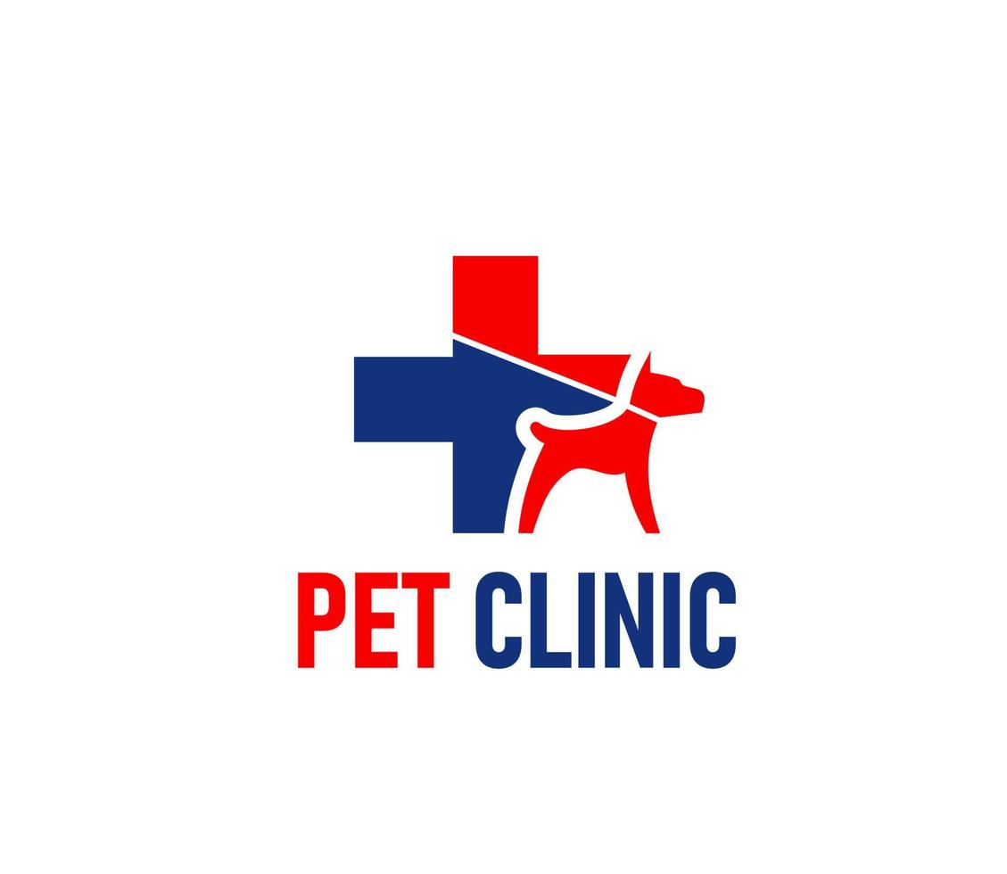 sällskapsdjur klinik symbol, veterinär läkare eller affär ikon vektor