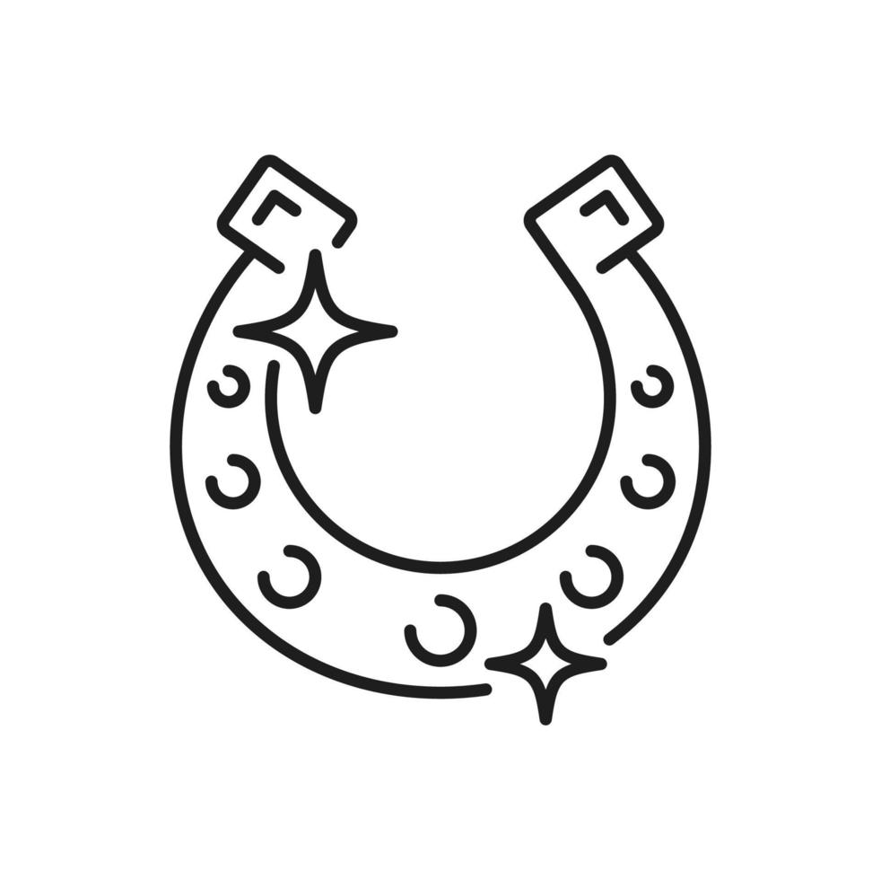 Hufeisen, Glücklich irisch keltisch und Kasino Symbol vektor