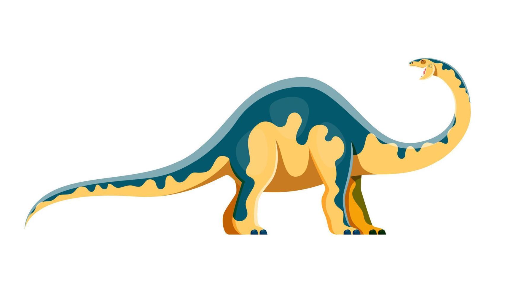 tecknad serie melanorosaurus dinosaurie söt karaktär vektor