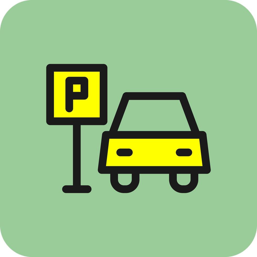 Parkplatz-Vektor-Icon-Design vektor