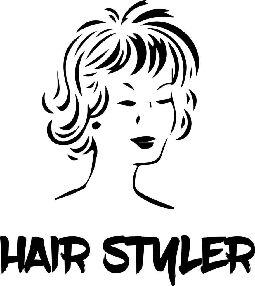 Haar Styler Logo Vektor Datei