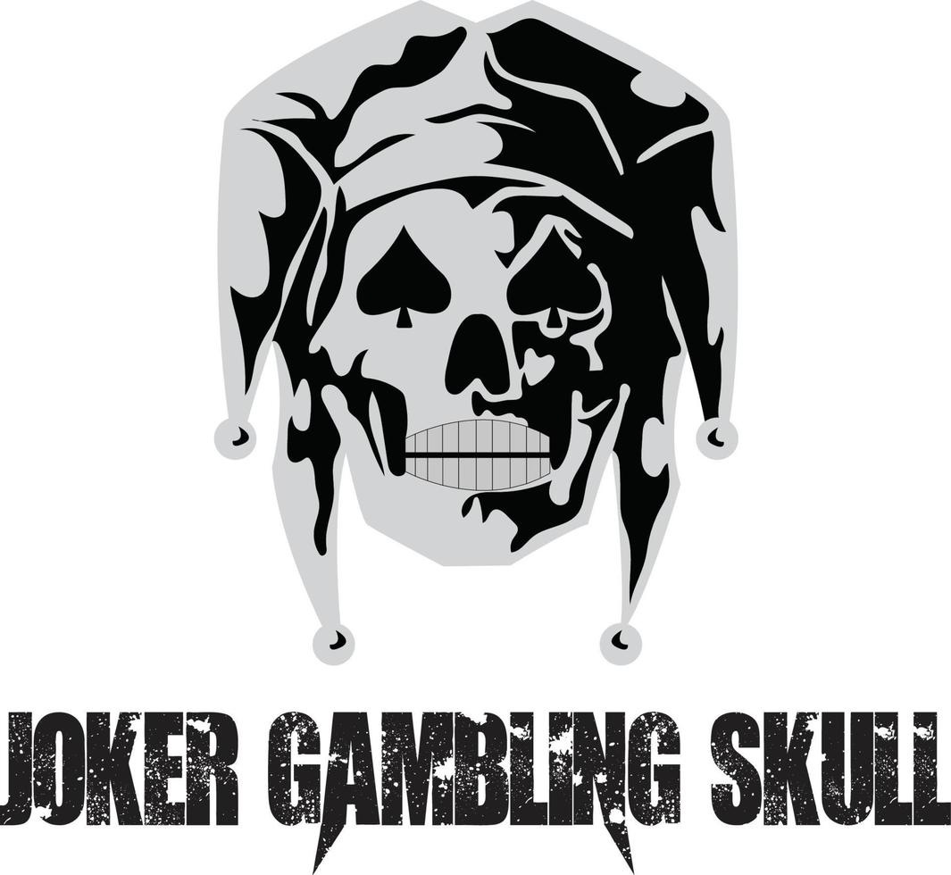 joker hasardspel skalle logotyp vektor fil