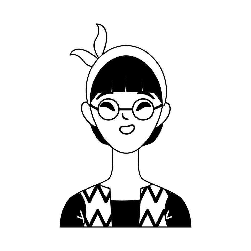 vektor illustration av avatar kvinna