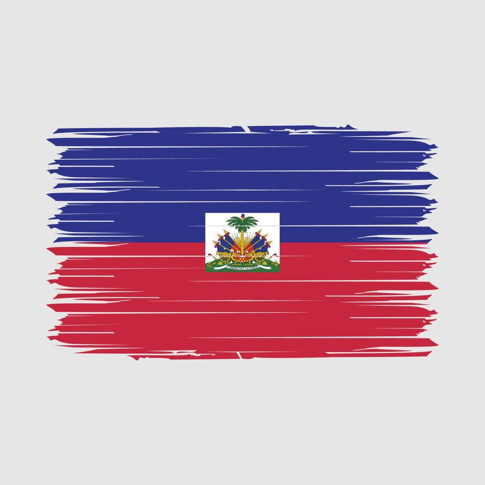 haiti flagga borsta vektor illustration