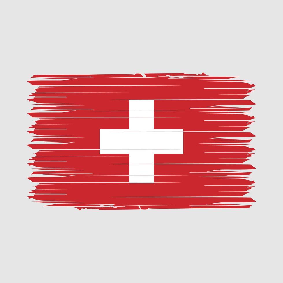 schweiz flagga borsta vektor illustration