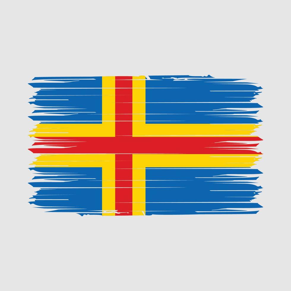 ett land öar flagga borsta vektor illustration