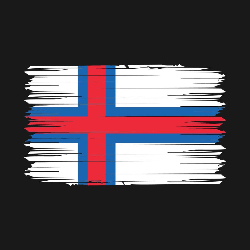 Färöer-Flaggen-Pinsel-Vektor-Illustration vektor