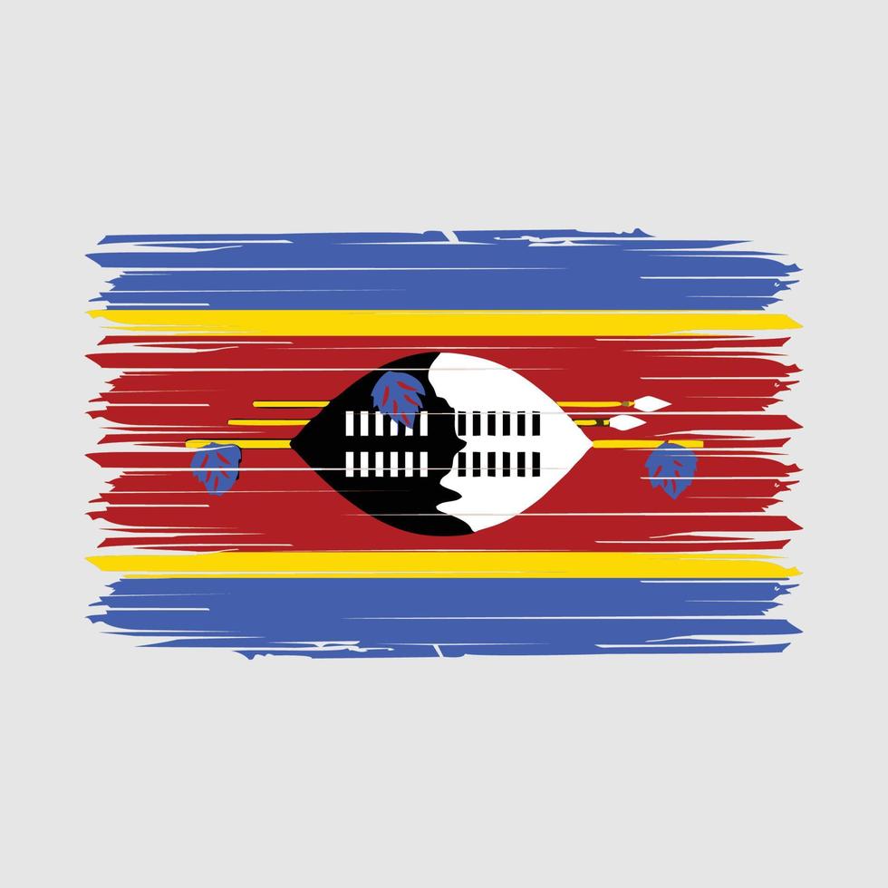 swaziland flagga borsta vektor illustration