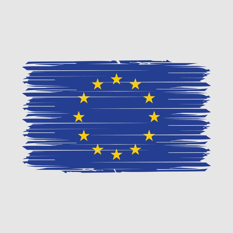 Europäische Flaggenpinsel-Vektorillustration vektor