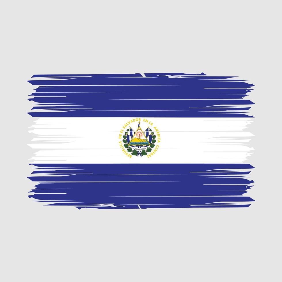 el salvador flagga borsta vektor illustration