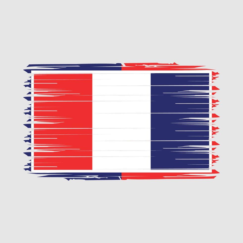 Frankrike flagga borsta vektor illustration