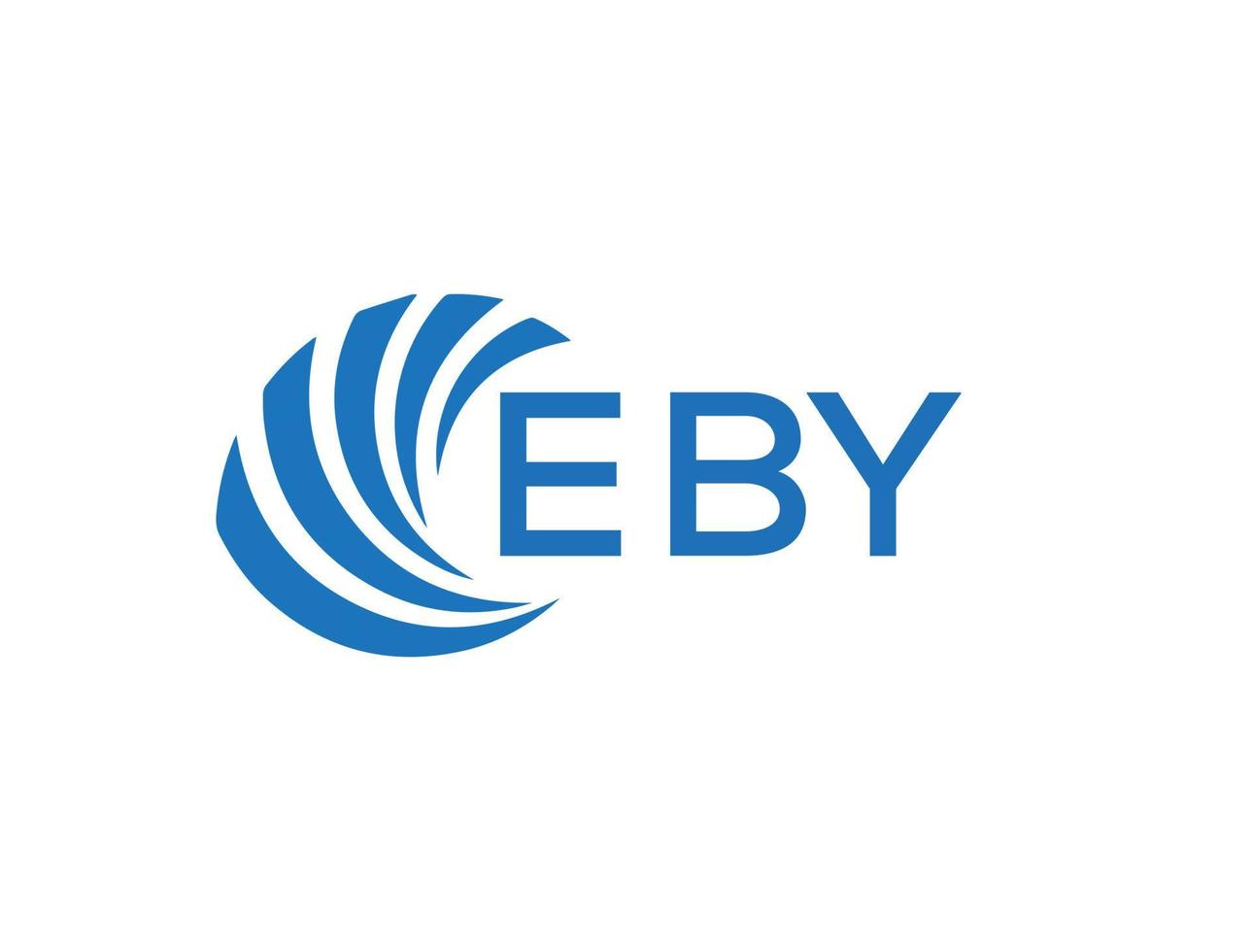 eby Brief Logo Design auf Weiß Hintergrund. eby kreativ Kreis Brief Logo Konzept. eby Brief Design. vektor