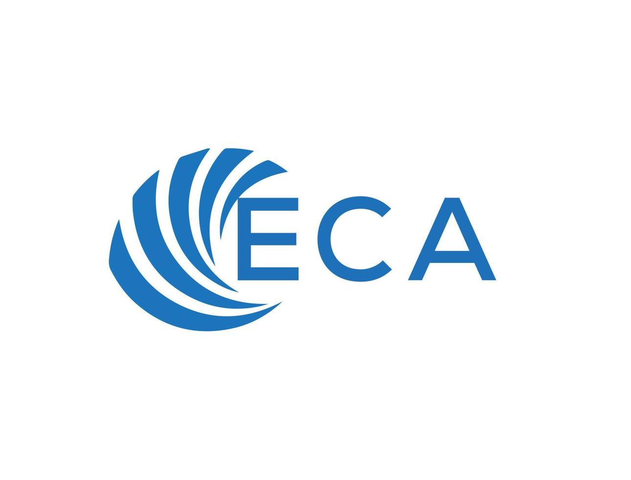 eca Brief Logo Design auf Weiß Hintergrund. eca kreativ Kreis Brief Logo Konzept. eca Brief Design. vektor