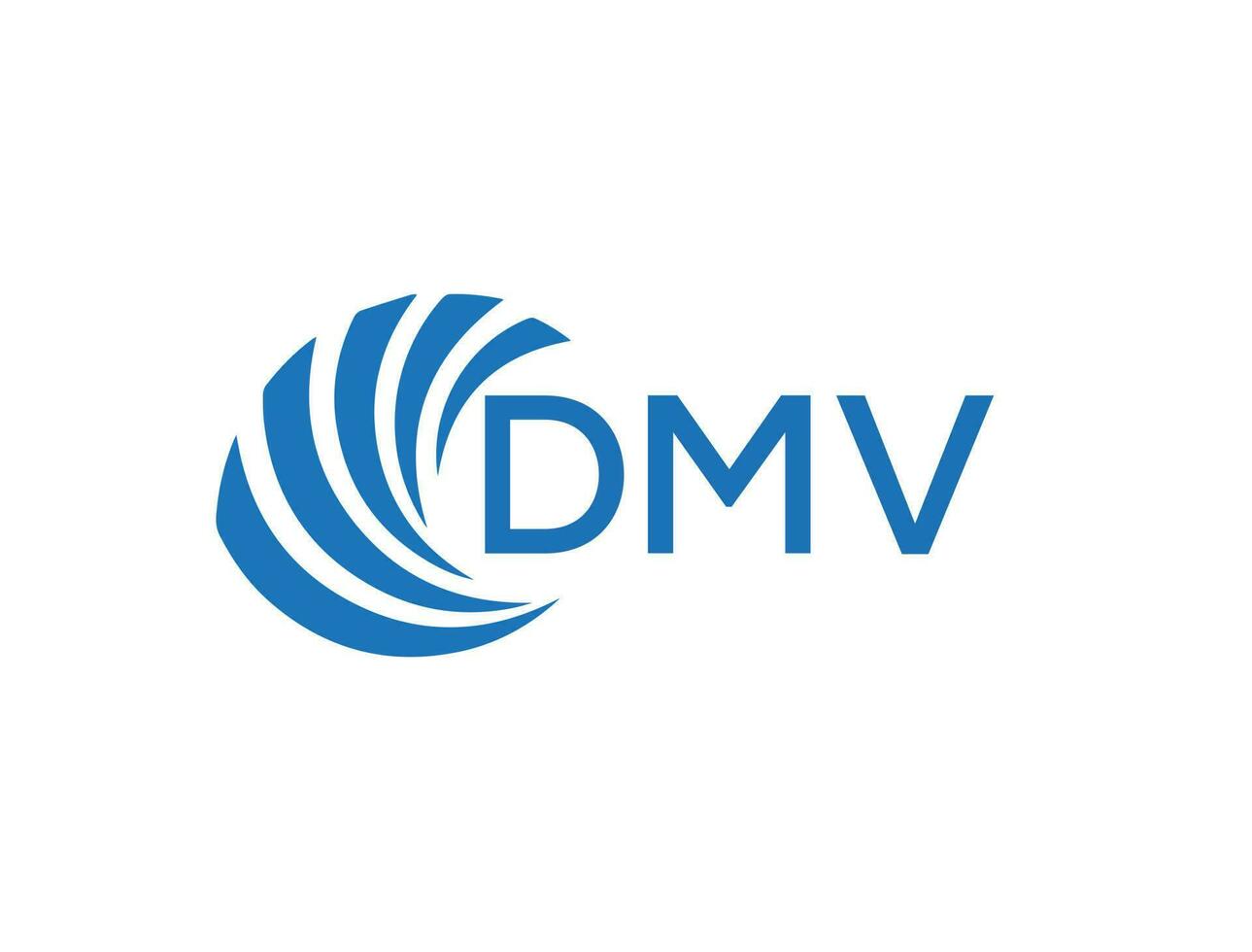 dmv Brief Logo Design auf Weiß Hintergrund. dmv kreativ Kreis Brief Logo Konzept. dmv Brief Design. vektor