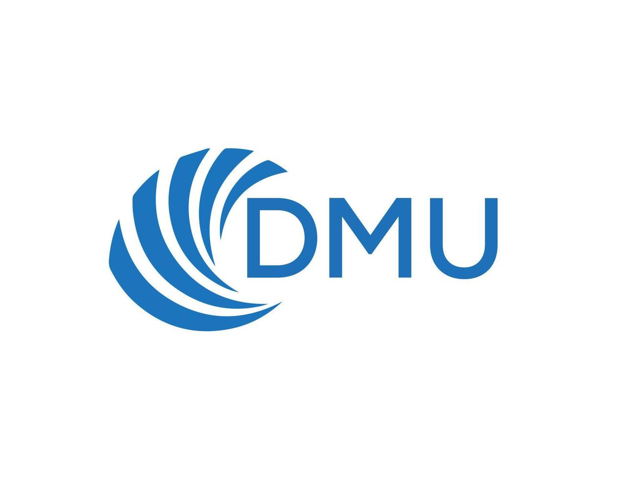 dmu brev logotyp design på vit bakgrund. dmu kreativ cirkel brev logotyp begrepp. dmu brev design. vektor