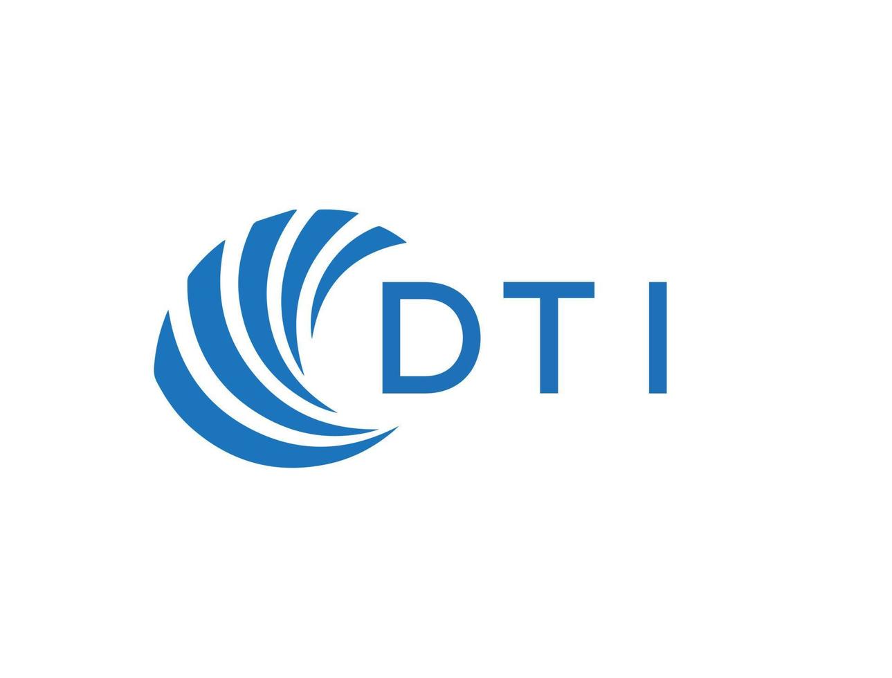 dti brev logotyp design på vit bakgrund. dti kreativ cirkel brev logotyp begrepp. dti brev design. vektor