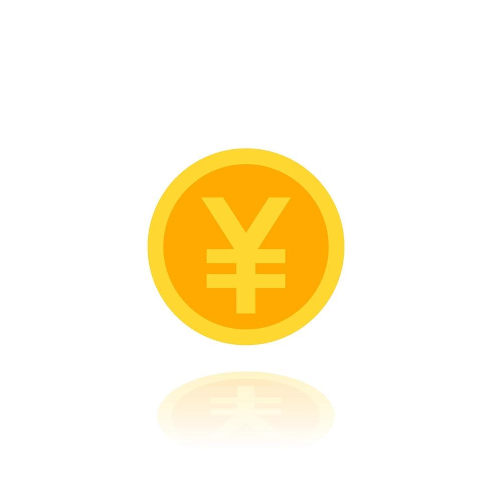 yen mynt vektor flat icon.eps