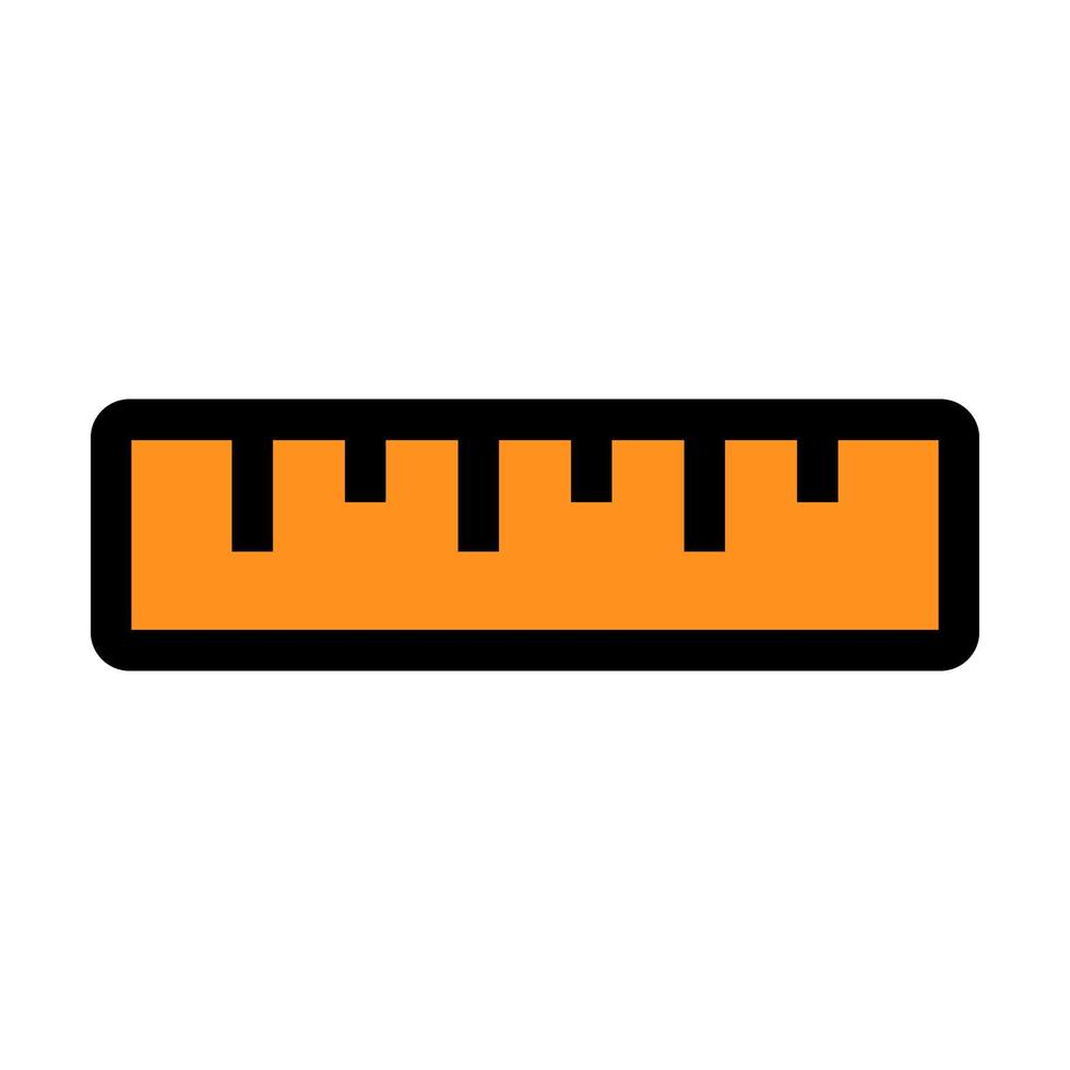 Schullineal Symbollinie isoliert auf weißem Hintergrund. schwarzes, flaches, dünnes Symbol im modernen Umrissstil. Lineares Symbol und bearbeitbarer Strich. einfache und pixelgenaue strichvektorillustration vektor