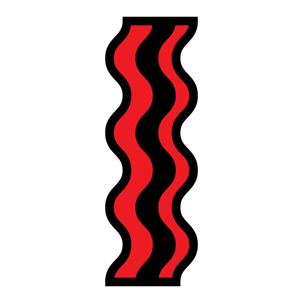 bacon linje ikon isolerat på vit bakgrund. svart platt tunn ikon på modern översikt stil. linjär symbol och redigerbar stroke. enkel och pixel perfekt stroke vektor illustration