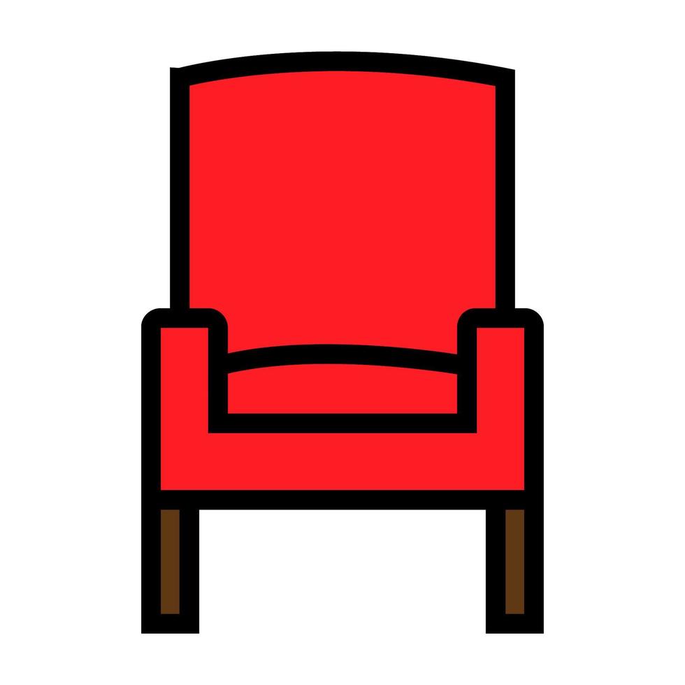 gemütliche Sessel-Icon-Linie isoliert auf weißem Hintergrund. schwarzes, flaches, dünnes Symbol im modernen Umrissstil. Lineares Symbol und bearbeitbarer Strich. einfache und pixelgenaue strichvektorillustration. vektor