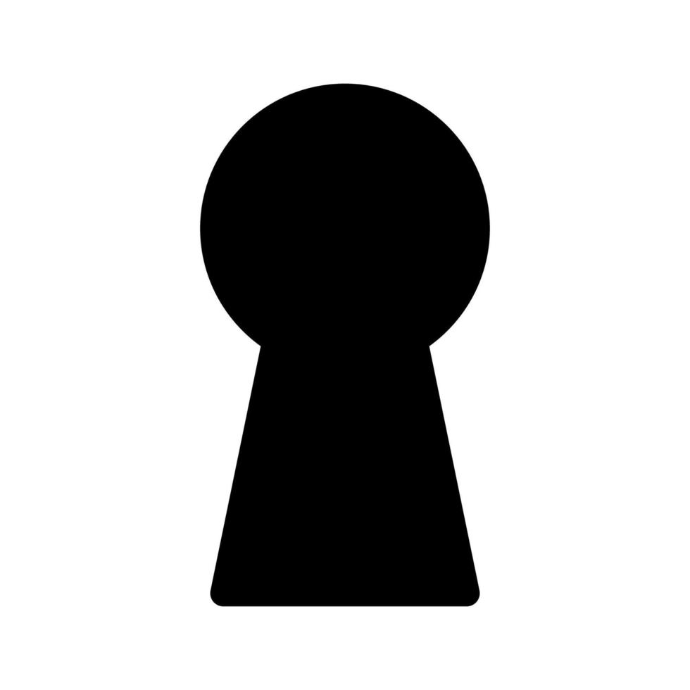 Schlüsselloch-Symbollinie isoliert auf weißem Hintergrund. schwarzes, flaches, dünnes Symbol im modernen Umrissstil. Lineares Symbol und bearbeitbarer Strich. einfache und pixelgenaue strichvektorillustration vektor