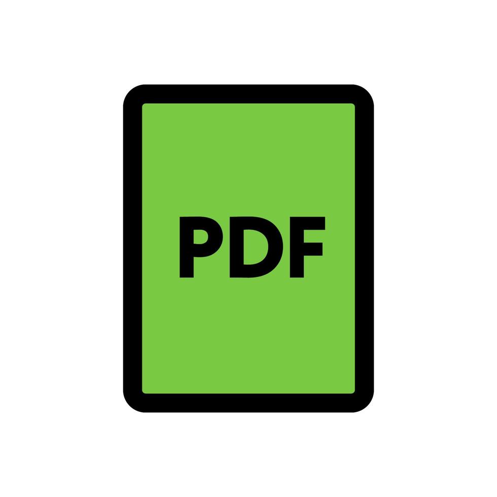 Pdf-Dateisymbolzeile isoliert auf weißem Hintergrund. schwarzes, flaches, dünnes Symbol im modernen Umrissstil. Lineares Symbol und bearbeitbarer Strich. einfache und pixelgenaue strichvektorillustration. vektor