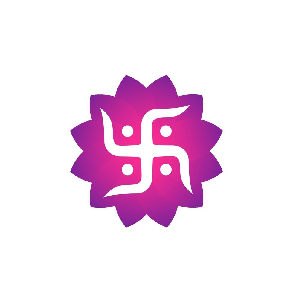 hinduistisches Hakenkreuzsymbol, Vektor art.eps