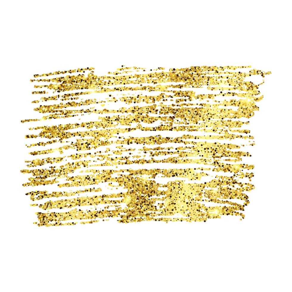 glitzernder hintergrund der goldenen farbe auf einem weißen hintergrund. hintergrund mit goldfunkeln und glitzereffekt. leerer Platz für Ihren Text. Vektor-Illustration vektor