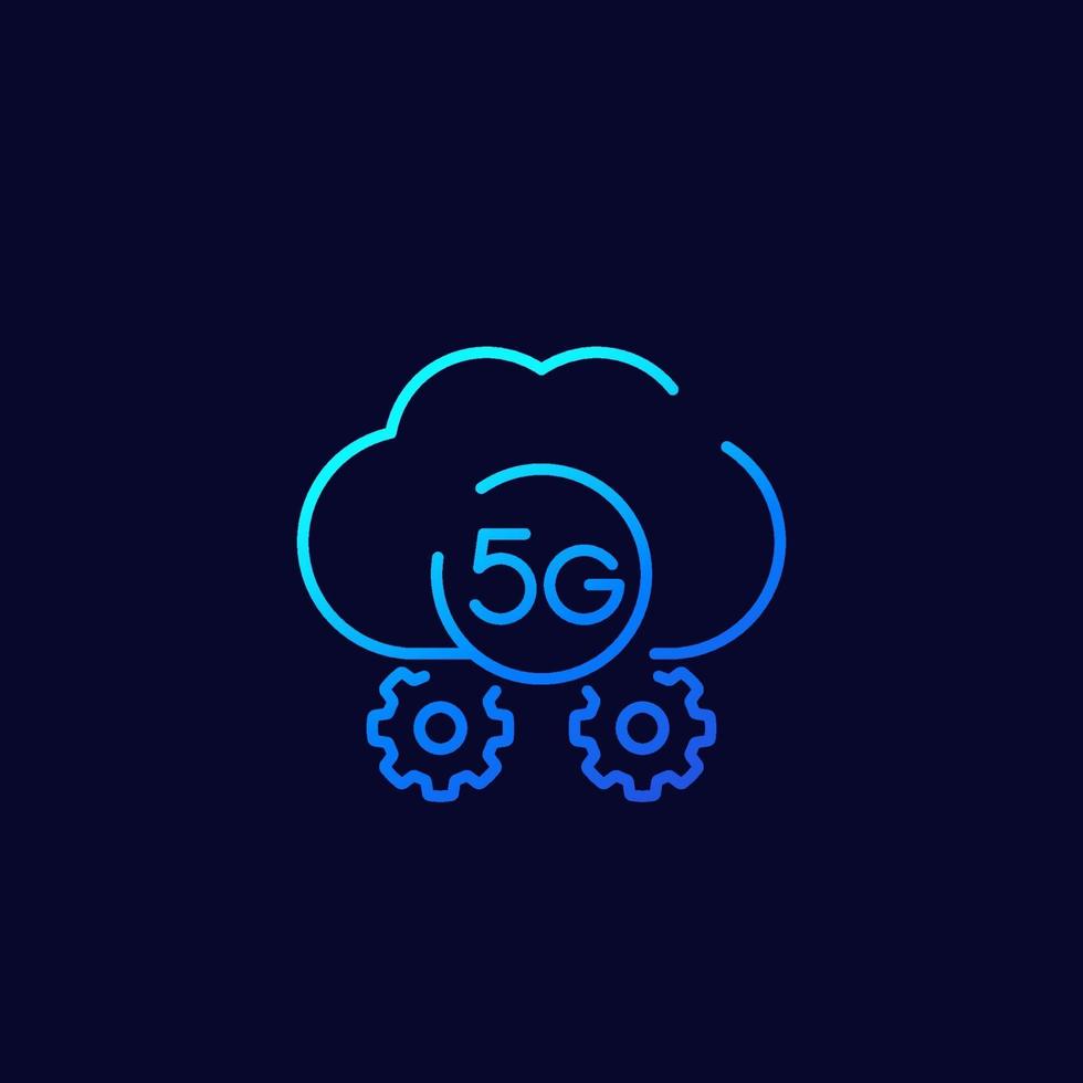 5g nätverksikon, linje vector.eps vektor